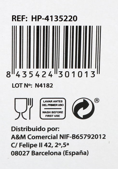 Inde - Copa de Vino Vega, 580 ml / 58 cl, Cristal, Diámetro 7.5 cm x Altura 23 cm, Peso 240 g (24 Unidades)