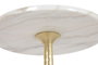DKD Home Decor Mesita Auxiliar de Mármol y Metal Blanco y Dorado