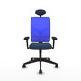 PIQUERAS Y CRESPO Silla de oficina Motilla con Mecanismo Sincro, Azul
