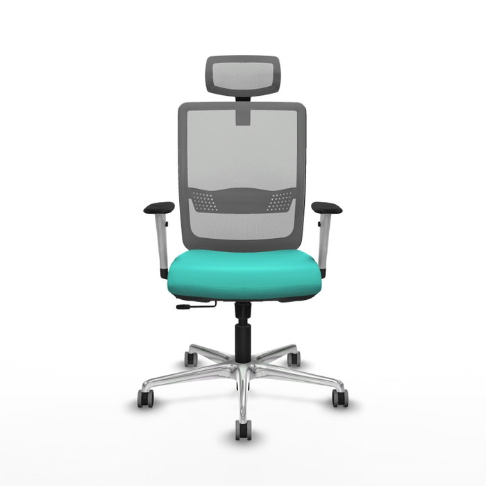PIQUERAS Y CRESPO Silla de oficina Haches con mecanismo Sincro/Traslack Turquesa y Gris PIQUERAS Y CRESPO Silla de oficina Haches con mecanismo Sincro/Traslack Turquesa y Gris