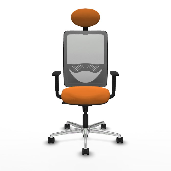 PIQUERAS Y CRESPO Silla de oficina Zulema Naranja y Gris