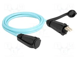 DeLOCK Cable de fibra óptica LC Duplex a LC Duplex OM3 multimodo 2 m Aguamarina