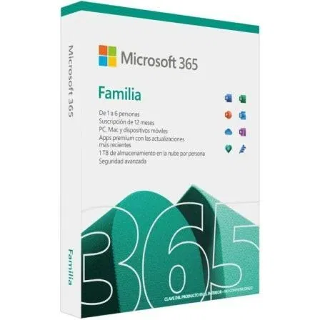 Microsoft EP2-32395 Microsoft 365 Familia para 6 Usuarios - 1 Año de Suscripción con 5 Dispositivos por Usuario y 6 TB de Almacenamiento en la Nube Microsoft EP2-32395 Microsoft 365 Familia para 6 Usuarios - 1 Año de Suscripción con 5 Dispositivos por Usuario y 6 TB de Almacenamiento en la Nube