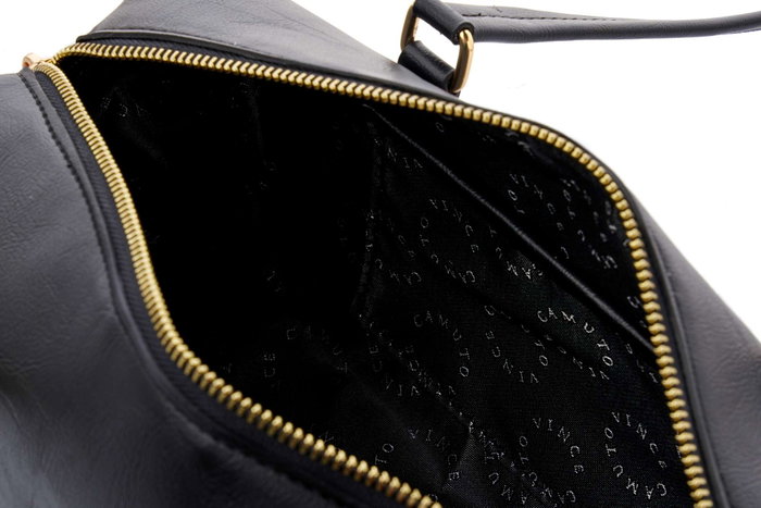 Vince Camuto Bolsa de Hombro Treviso - Black, Negro, Cuero de Polivinilo, Elegancia y Practicidad para tu Estilo Diario