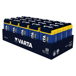 VARTA Batterie 9V E-Block (6LR61) Industrial Pro - Pack de 20