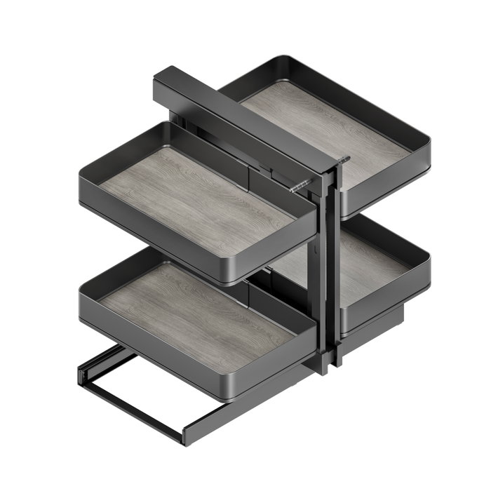 Emuca Sistema de rinconero articulado extraíble Harmony, Gris antracita Emuca Sistema de rinconero articulado extraíble Harmony, Gris antracita