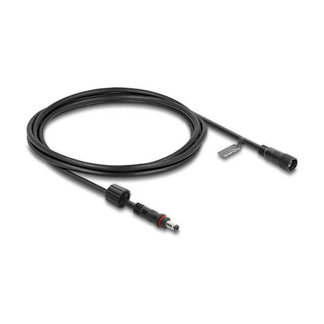 DeLOCK Cable de extensión DC 5.5 x 2.5 mm macho a hembra impermeable 2 m negro DeLOCK Cable de extensión DC 5.5 x 2.5 mm macho a hembra impermeable 2 m negro