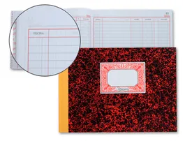 Miquelrius Cuaderno 3086 Cuarto Apaisado 100 Hojas Cuentas Corrientes Debe Haber y Saldo Cartone