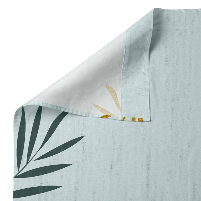 Sábana Encimera HappyFriday Blanc Foliage Mint Multicolor 210 x 270 cm
