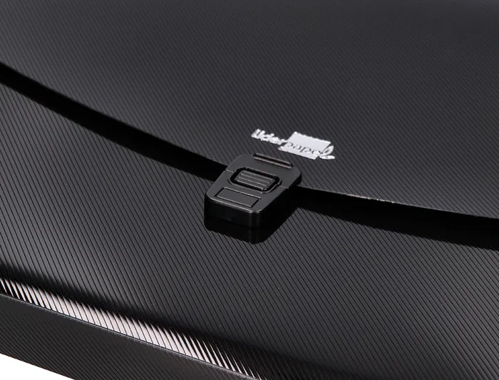 Liderpapel Carpeta Portadocumentos Polipropileno DIN A3 con Asa y Broche Negro 35mm Lomo