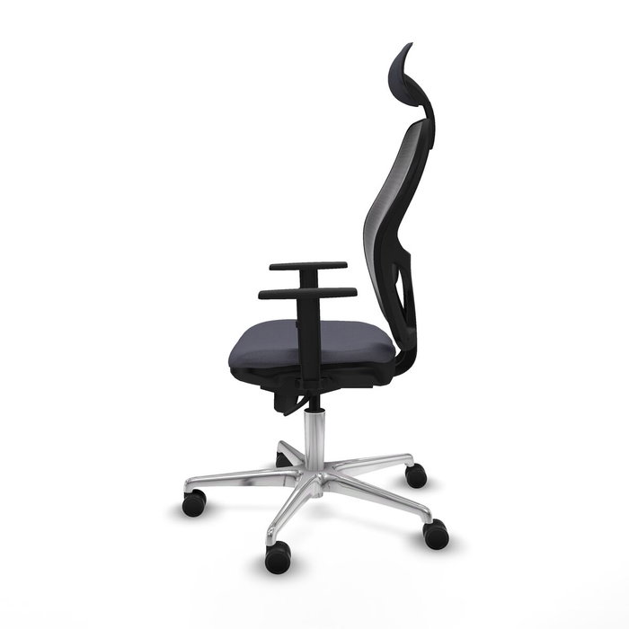PIQUERAS Y CRESPO Silla de oficina Jorquera con mecanismo Sincro, Gris oscuro y Negro