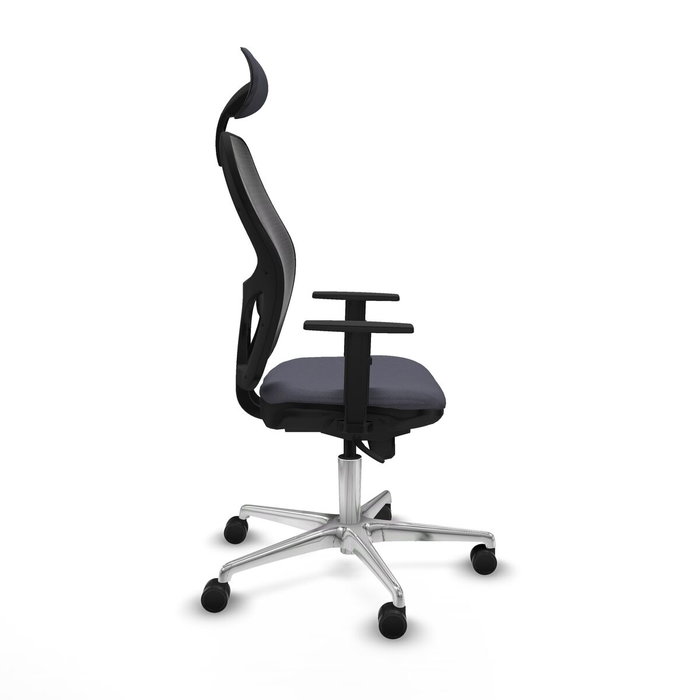 PIQUERAS Y CRESPO Silla de oficina Jorquera con mecanismo Sincro, Gris oscuro y Negro