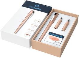 Pluma Schneider Callissima Apricot Set Regalo (1X Pluma 1,1 Mm, 1X Plumin 1,5 Mm, 1X Plumin 1,8 Mm Y 6X Cartucho Tinta)