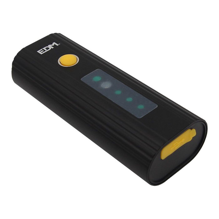 EDM Luz LED Frontal para Bicicleta 600 lm con Sensor Crepuscular, Batería Recargable 4000 mAh, 2 LEDs de 5W, IP42, USB-C