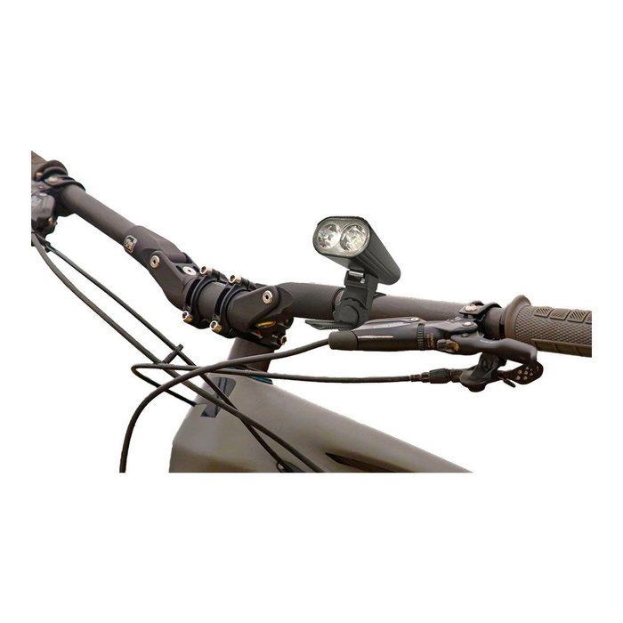 EDM Luz LED Frontal para Bicicleta 600 lm con Sensor Crepuscular, Batería Recargable 4000 mAh, 2 LEDs de 5W, IP42, USB-C