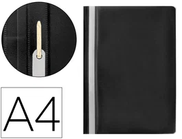 Q-connect Carpeta dossier fastener plastico DIN A4 negra
