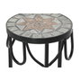 DKD Home Decor Set de 3 Mesas Auxiliares de Forja y Mosaico STONES