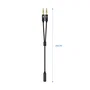 Aisens Cable Adaptador Audio Jack 3.5 Hembra 4 Pines a 2x Jack 3.5 Macho 3 Pines, Negro, 25cm