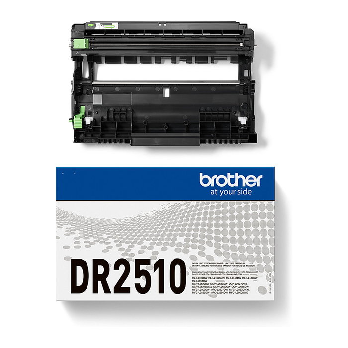 Brother DR-2510 Unidad de Tambor Negro Brother DR-2510 Unidad de Tambor Negro
