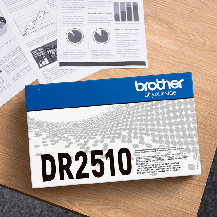 Brother DR-2510 Unidad de Tambor Negro Brother DR-2510 Unidad de Tambor Negro