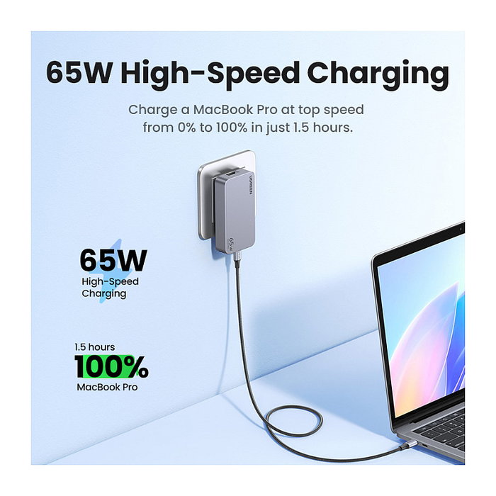 Ugreen Nexode Pro 65W GaN Travel Charger Interior