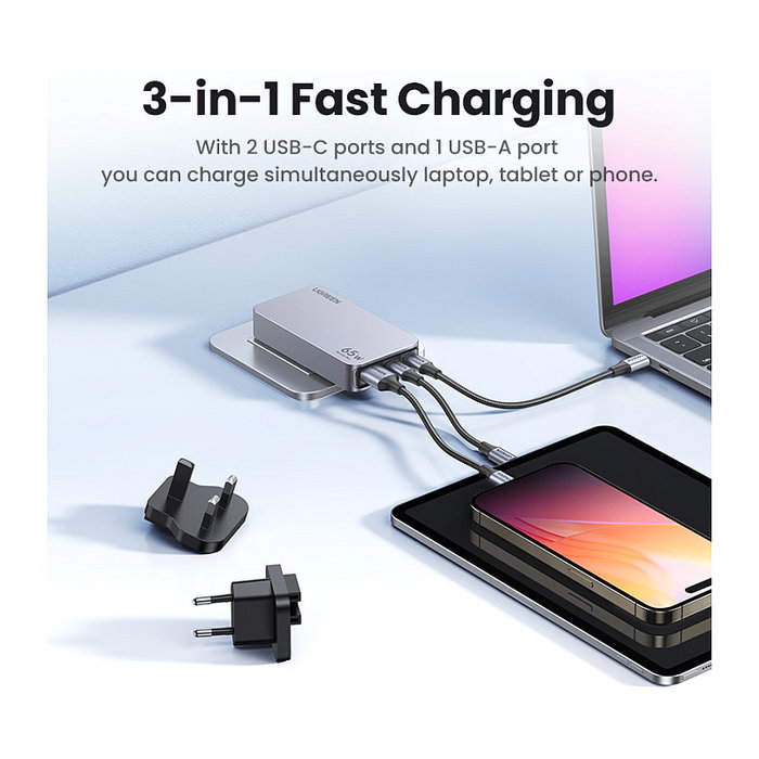 Ugreen Nexode Pro 65W GaN Travel Charger Interior