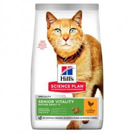 Hill's Comida para Gatos Senior Vitality 7+ Sabor Pollo y Arroz, 1,5 kg