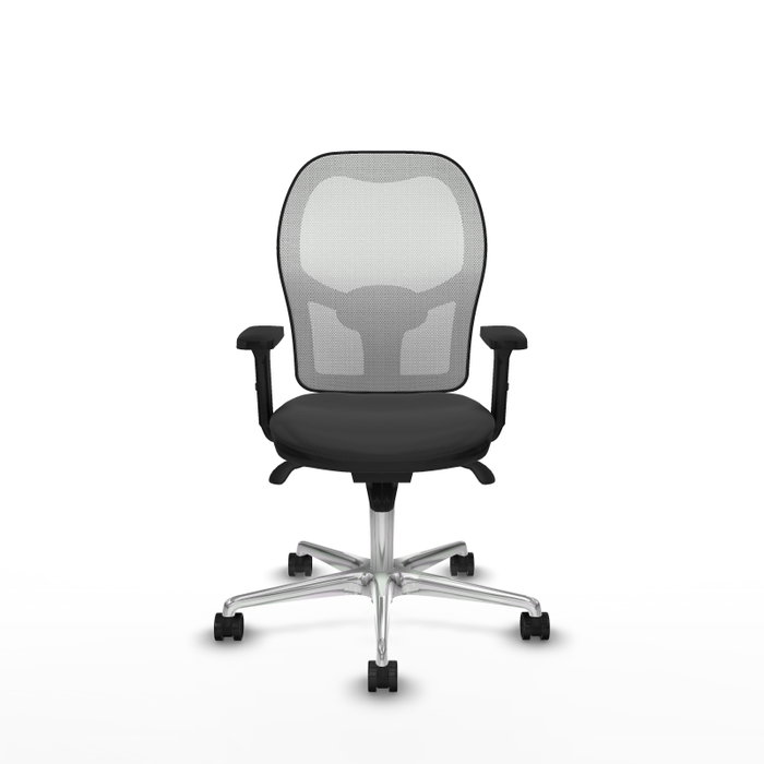 PIQUERAS Y CRESPO Silla de oficina Jorquera con mecanismo Sincro, Gris oscuro y Blanco PIQUERAS Y CRESPO Silla de oficina Jorquera con mecanismo Sincro, Gris oscuro y Blanco