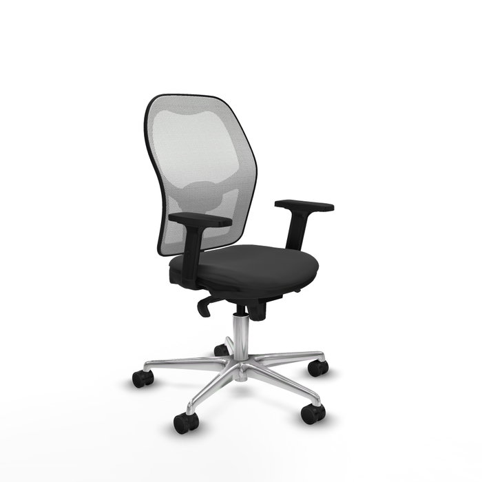 PIQUERAS Y CRESPO Silla de oficina Jorquera con mecanismo Sincro, Gris oscuro y Blanco PIQUERAS Y CRESPO Silla de oficina Jorquera con mecanismo Sincro, Gris oscuro y Blanco