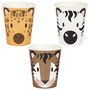 Party Time Juego De 6 Vasos Cartón Sabana (Cebra, Tigre, Girafa) Party Time