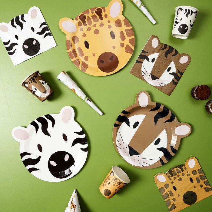 Party Time Juego De 6 Vasos Cartón Sabana (Cebra, Tigre, Girafa) Party Time Party Time Juego De 6 Vasos Cartón Sabana (Cebra, Tigre, Girafa) Party Time