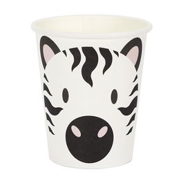 Party Time Juego De 6 Vasos Cartón Sabana (Cebra, Tigre, Girafa) Party Time