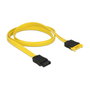 DeLOCK Cable de extensión SATA III 0,7 m Amarillo
