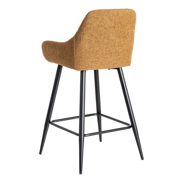 Taburete Marrón Tejido-Metal Salón 47 X 47 X 93 cm (Set de 2)