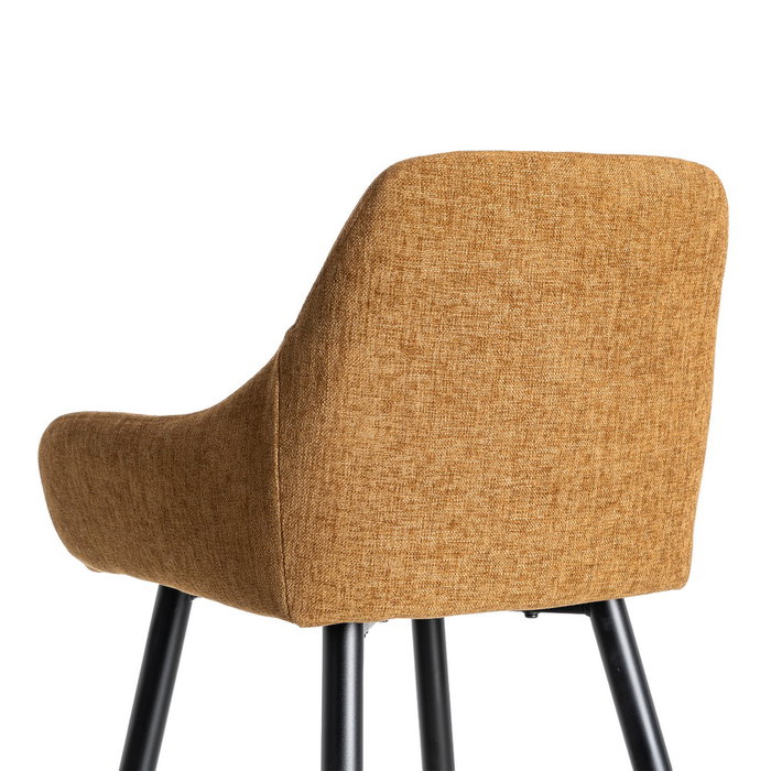 Taburete Marrón Tejido-Metal Salón 47 X 47 X 93 cm (Set de 2)