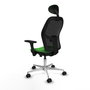 PIQUERAS Y CRESPO Silla de oficina Jorquera con mecanismo Sincro/Traslack, Verde y Negro