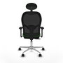 PIQUERAS Y CRESPO Silla de oficina Jorquera con mecanismo Sincro/Traslack, Verde y Negro
