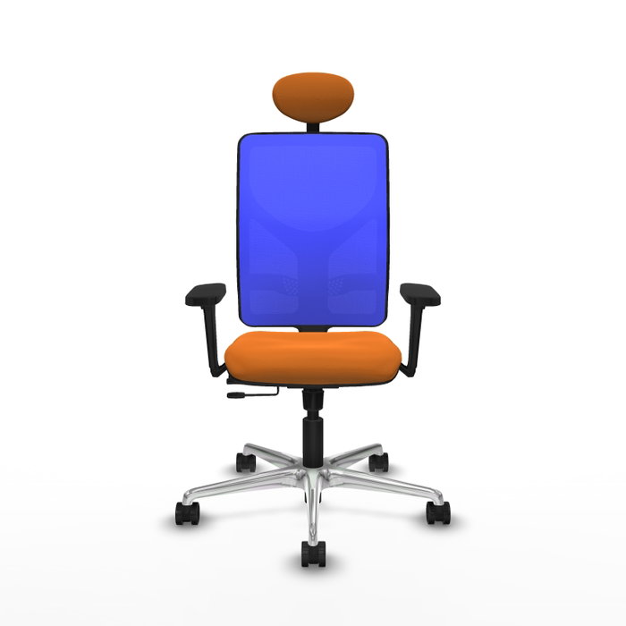 PIQUERAS Y CRESPO Silla de oficina Motilla Naranja y Azul