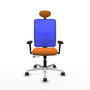 PIQUERAS Y CRESPO Silla de oficina Motilla Naranja y Azul