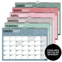 MIQUELRIUS Calendario Design Chromat 2027 Mensual A4 para escribir