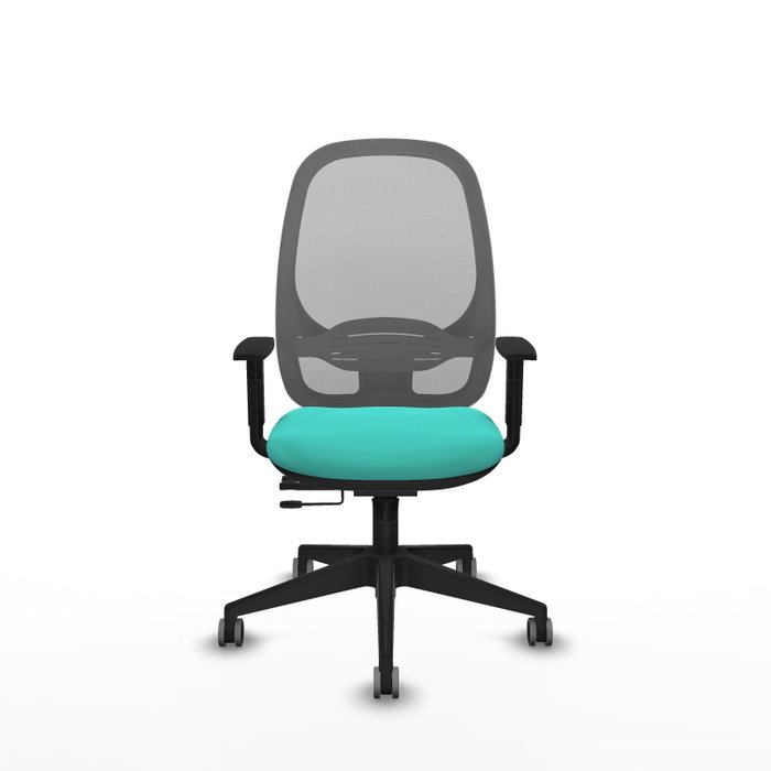 PIQUERAS Y CRESPO Silla de oficina Cilanco Turquesa y Gris con mecanismo Sincro/Traslack PIQUERAS Y CRESPO Silla de oficina Cilanco Turquesa y Gris con mecanismo Sincro/Traslack