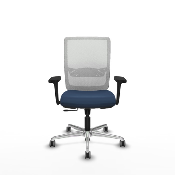 PIQUERAS Y CRESPO Silla de oficina Haches Azul marino y Blanco