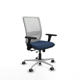 PIQUERAS Y CRESPO Silla de oficina Haches Azul marino y Blanco