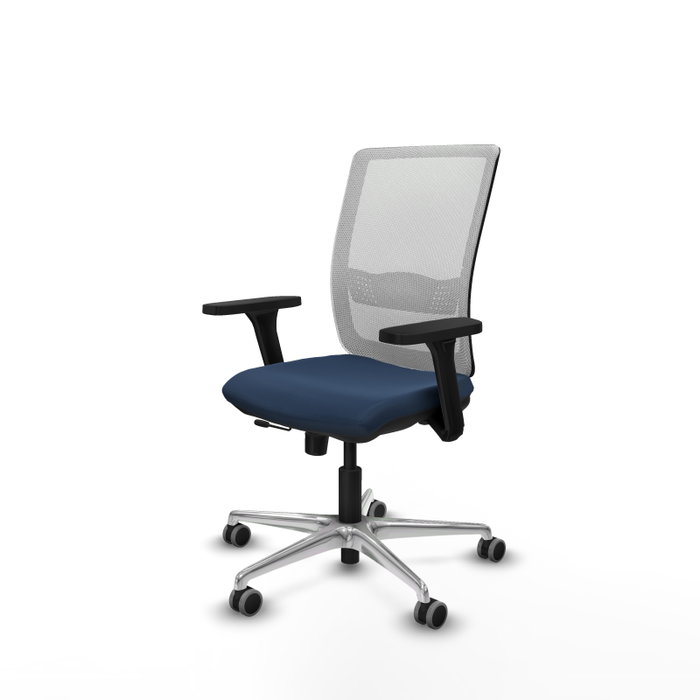 PIQUERAS Y CRESPO Silla de oficina Haches Azul marino y Blanco