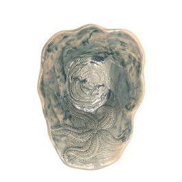 Summa Bol Oval Vajilla Gres Verde Mar Verde Estrella, 20x14x6 cm, 35 cl (Set de 6)