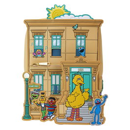 Loungefly Mochila Corner Barrio Sesamo 30cm Piel Vegana Tirantes Ajustables Bolsillo Cremallera