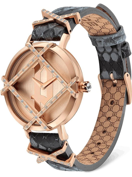 Police Reloj PL16068BSR.32 para Mujer con Caja Rosa y Correa Gris