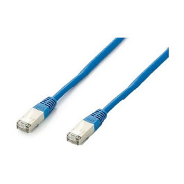 EQUIP 605634 Cable de Red Ethernet Patch Cord Cat6A S/FTP RJ45 Macho a Macho 5m Azul, Blindaje S-STP, LSZH, 10GBase-T, PoE+, Plug and Play