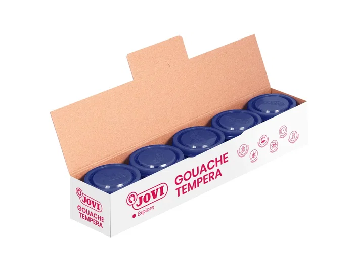 Jovi Témpera Escolar Azul Ultramar 35 ml (Pack de 5)