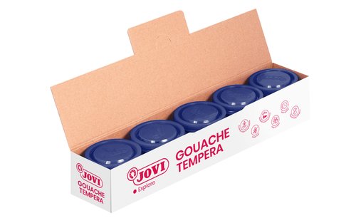 Jovi Témpera Escolar Azul Ultramar 35 ml (Pack de 5)